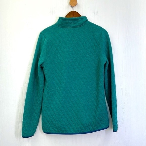 ORVIS - Teal & Blue Quilted Button Long Sleeve Pullover Size Small - Picture 10 of 11
